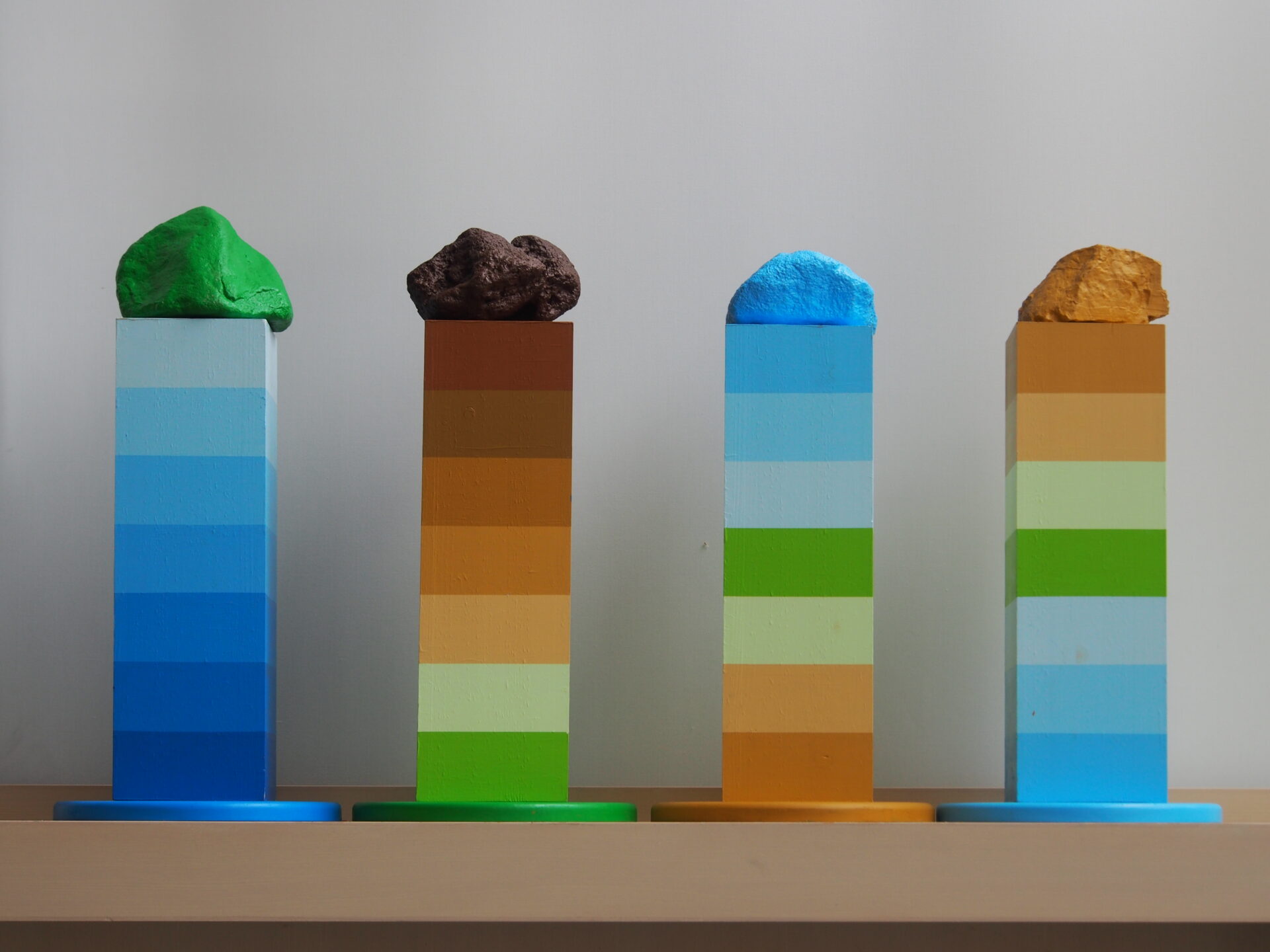 宮坂了作展　地図の柱